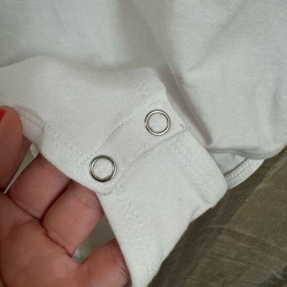 Torrid Bright White Foxy Scoop Neck Ribbed Ringer Bodysuit 2X 18/20 NWT - Picture 4 of 9